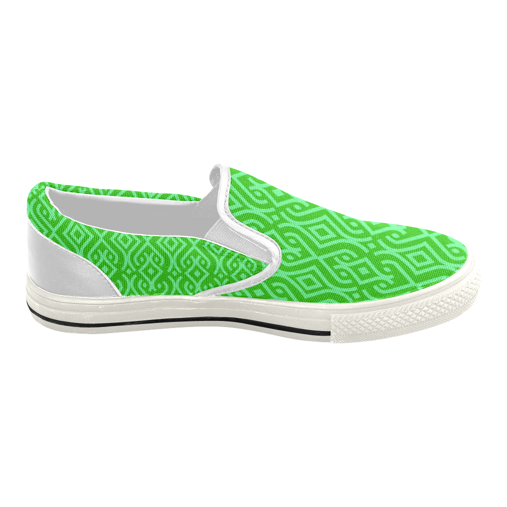 Creen Abstract Women's Slip-on Canvas Shoes (Model 019)