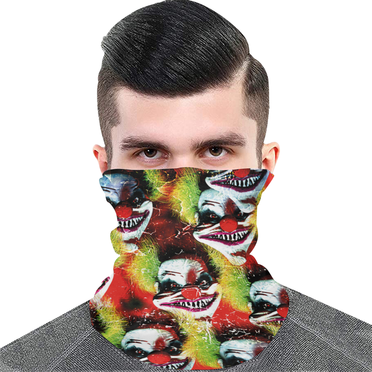 scary halloween horror clown pattern Multifunctional Dust-Proof Headwear (Pack of 10)