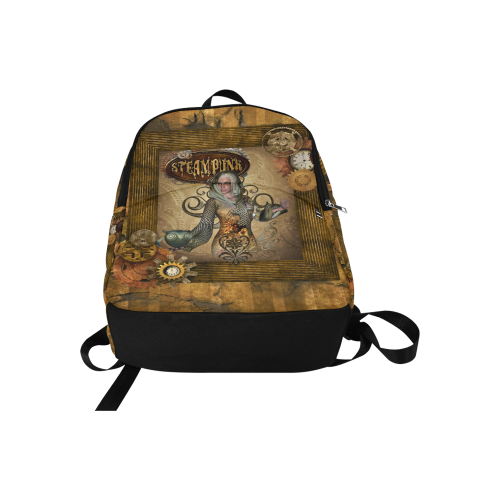 Steampunk lady with owl Fabric Backpack for Adult (Model 1659)