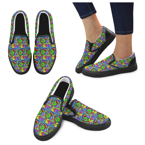 12pa Women's Unusual Slip-on Canvas Shoes (Model 019)