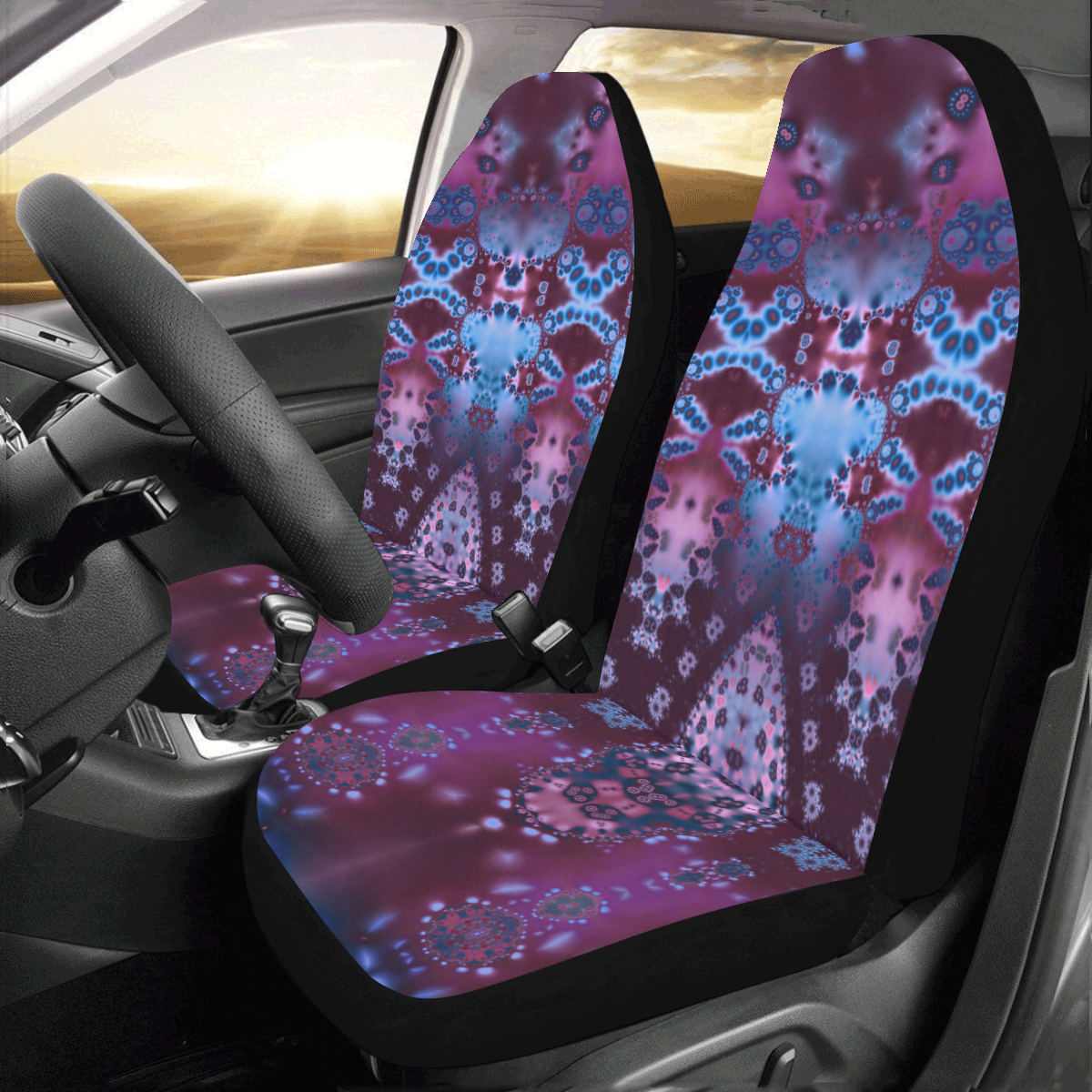 Royal Arabian Night Puiseux Fractal Car Seat Covers (Set of 2)