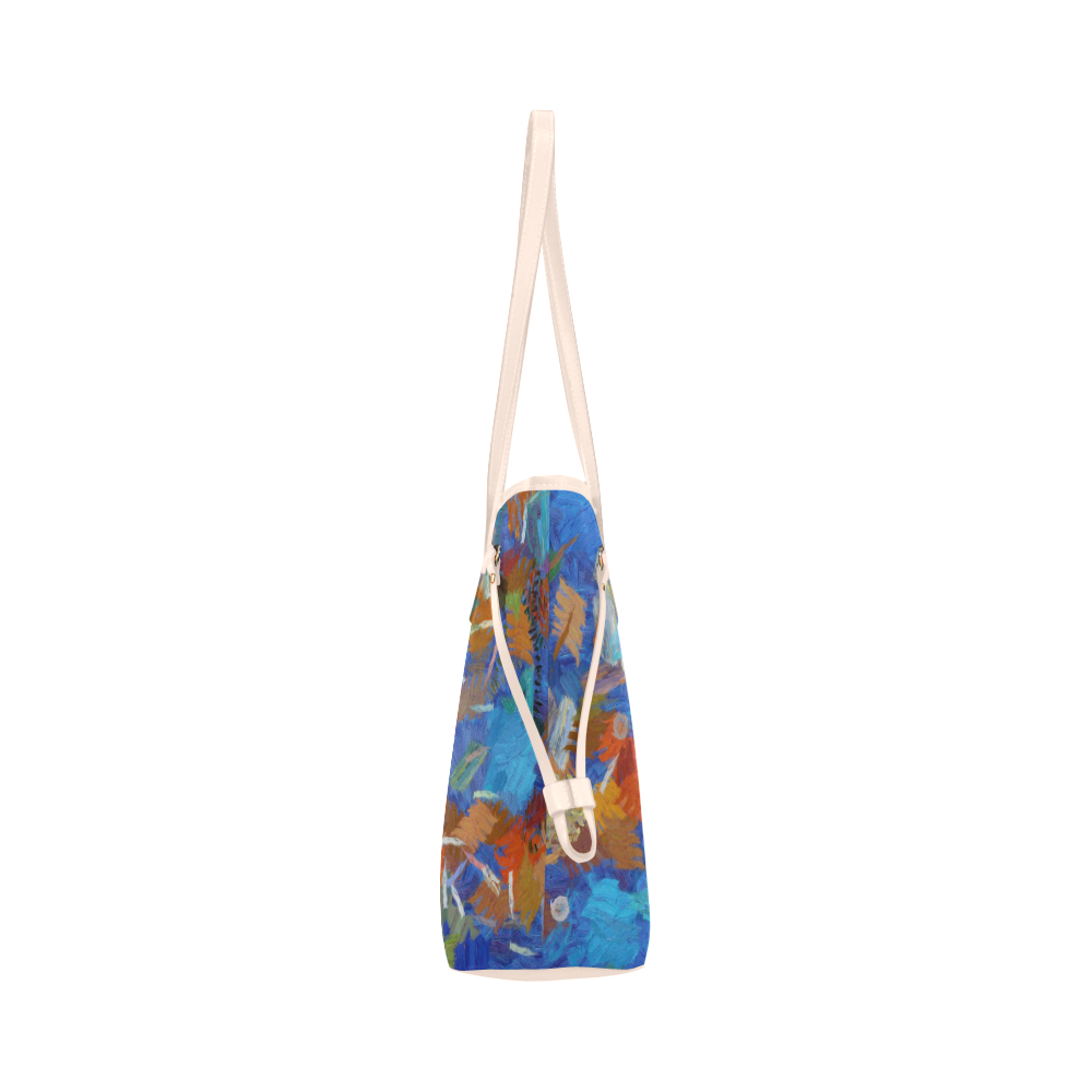Colorful paint strokes Clover Canvas Tote Bag (Model 1661)