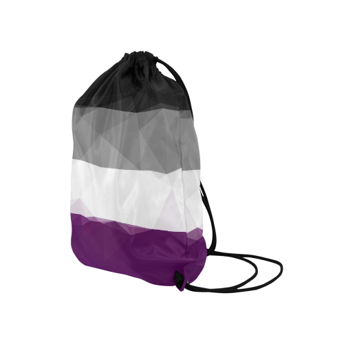 Geometric Asexual Pride Medium Drawstring Bag Model 1604 (Twin Sides) 13.8"(W) * 18.1"(H)