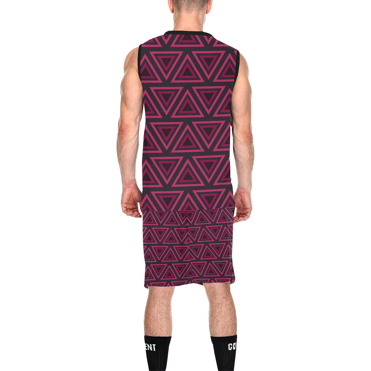 Tribal Ethnic Triangles All Over Print Basketball Uniform