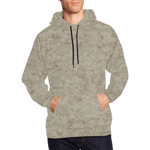 US Marines Pattern Desert Camouflage All Over Print Hoodie for Men (USA Size) (Model H13)