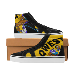 Graffiti Crocodile Qwest Shoe Men's High Top Skateboarding Shoes (Model E001-1)