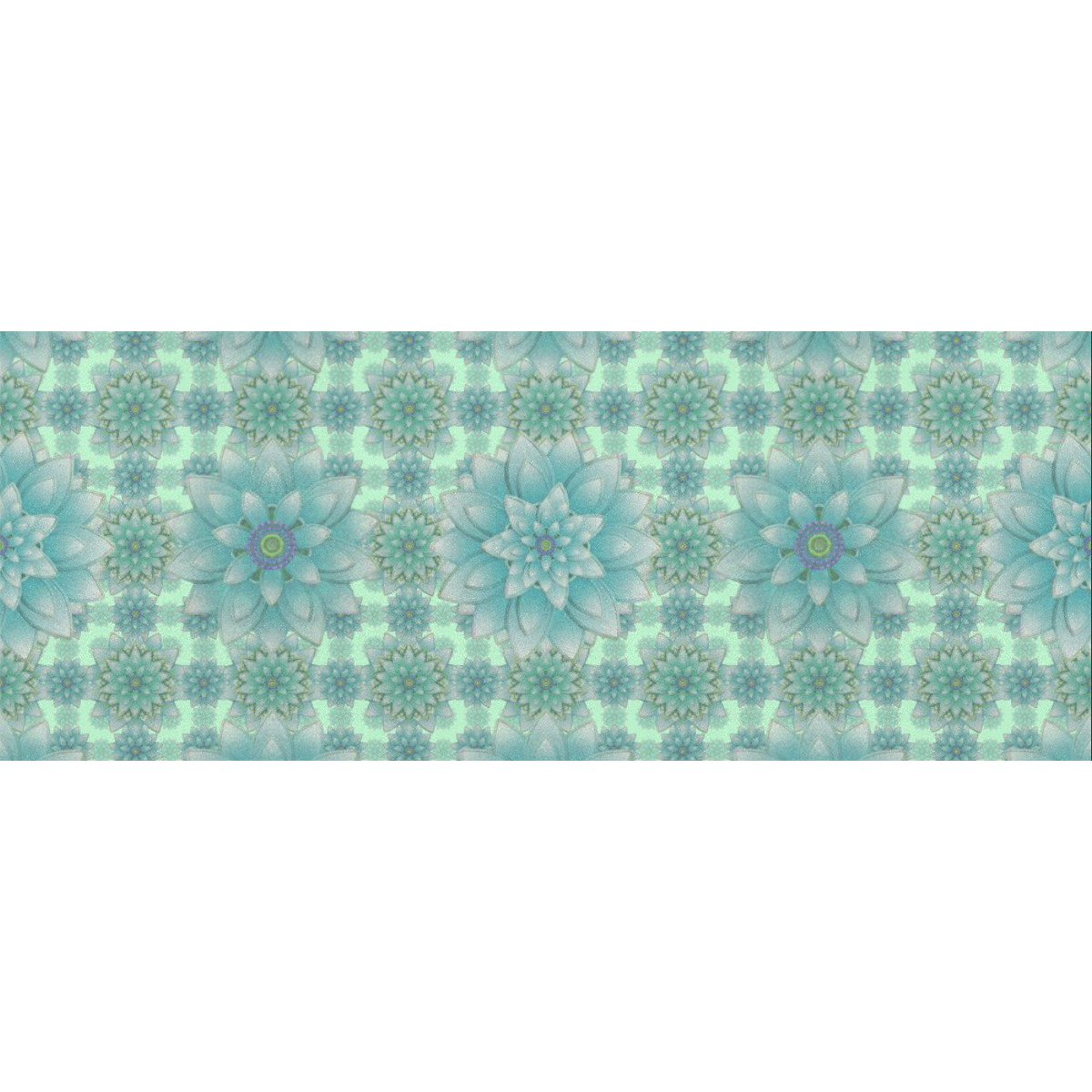 Turquoise Happiness, Lotus pattern Gift Wrapping Paper 58"x 23" (5 Rolls)