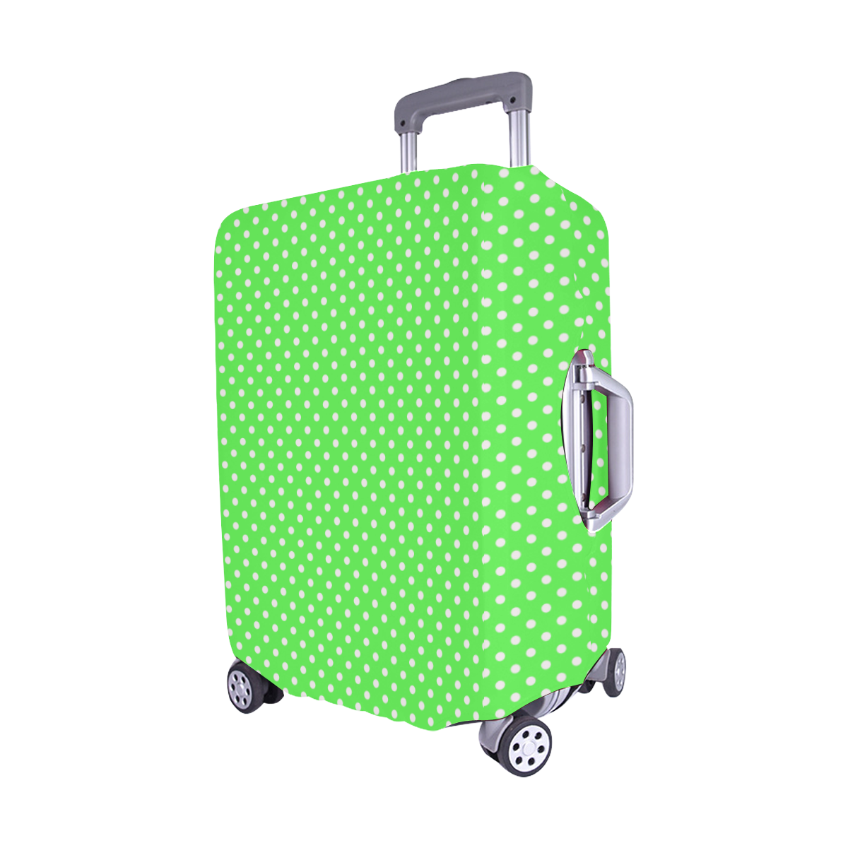 Eucalyptus green polka dots Luggage Cover/Medium 22"-25"