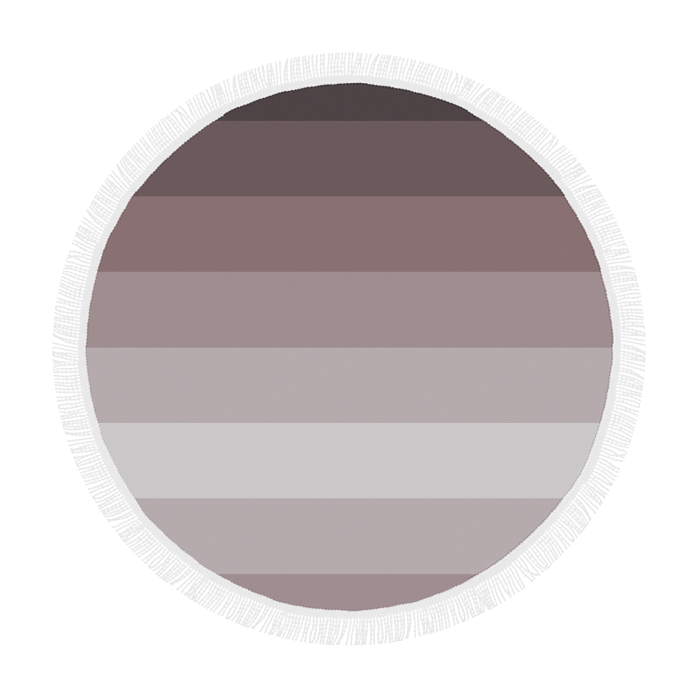 Grey multicolored stripes Circular Beach Shawl 59"x 59"