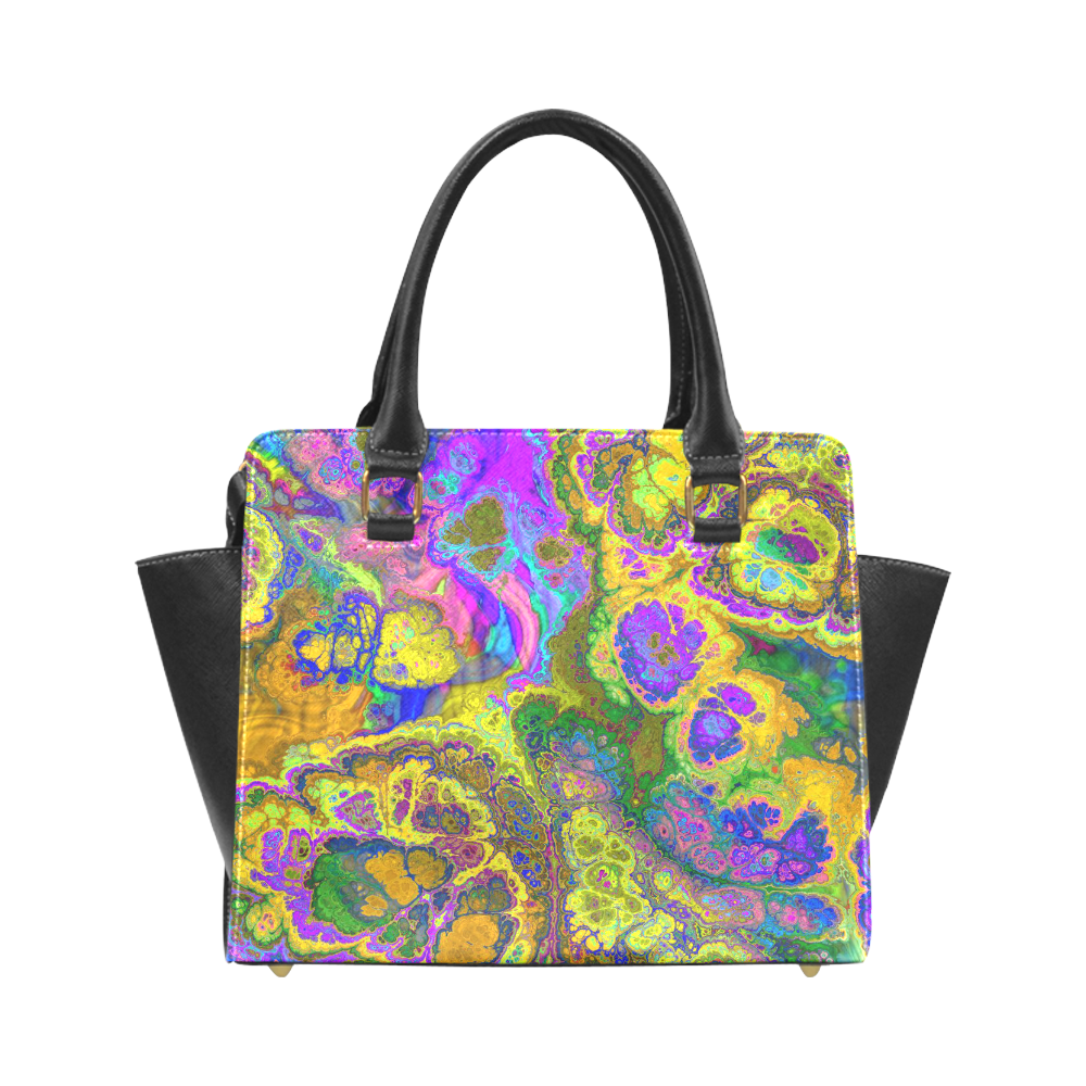 wonderful fractal 3183 by JamColors Rivet Shoulder Handbag (Model 1645)
