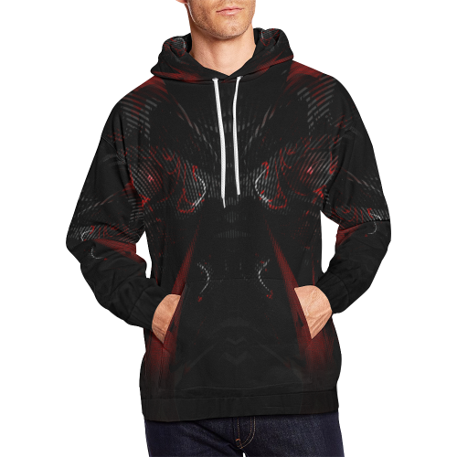 Alien Teeth Crew All Over Print Hoodie for Men (USA Size) (Model H13)