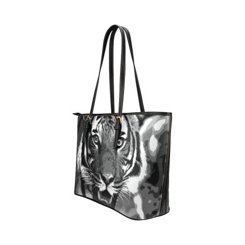 TIGER 15 Leather Tote Bag/Small (Model 1651)