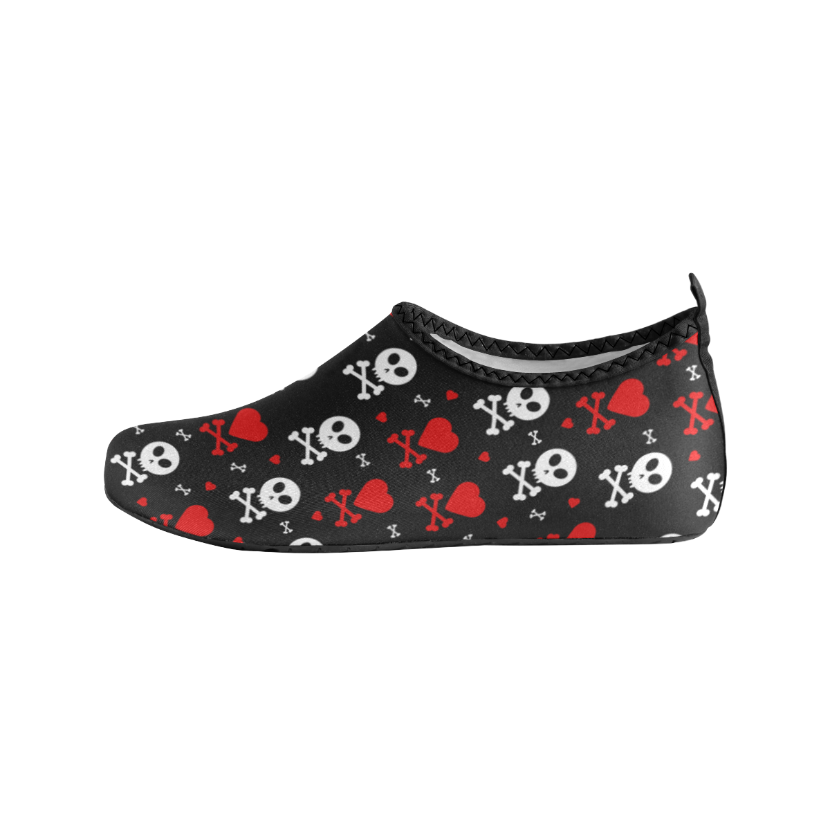 Skull Hearts Kids' Slip-On Water Shoes (Model 056)