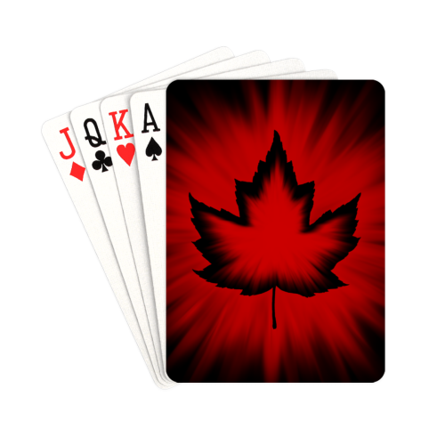 Cool Canada Maple Leaf Playing Cards 2.5"x3.5"