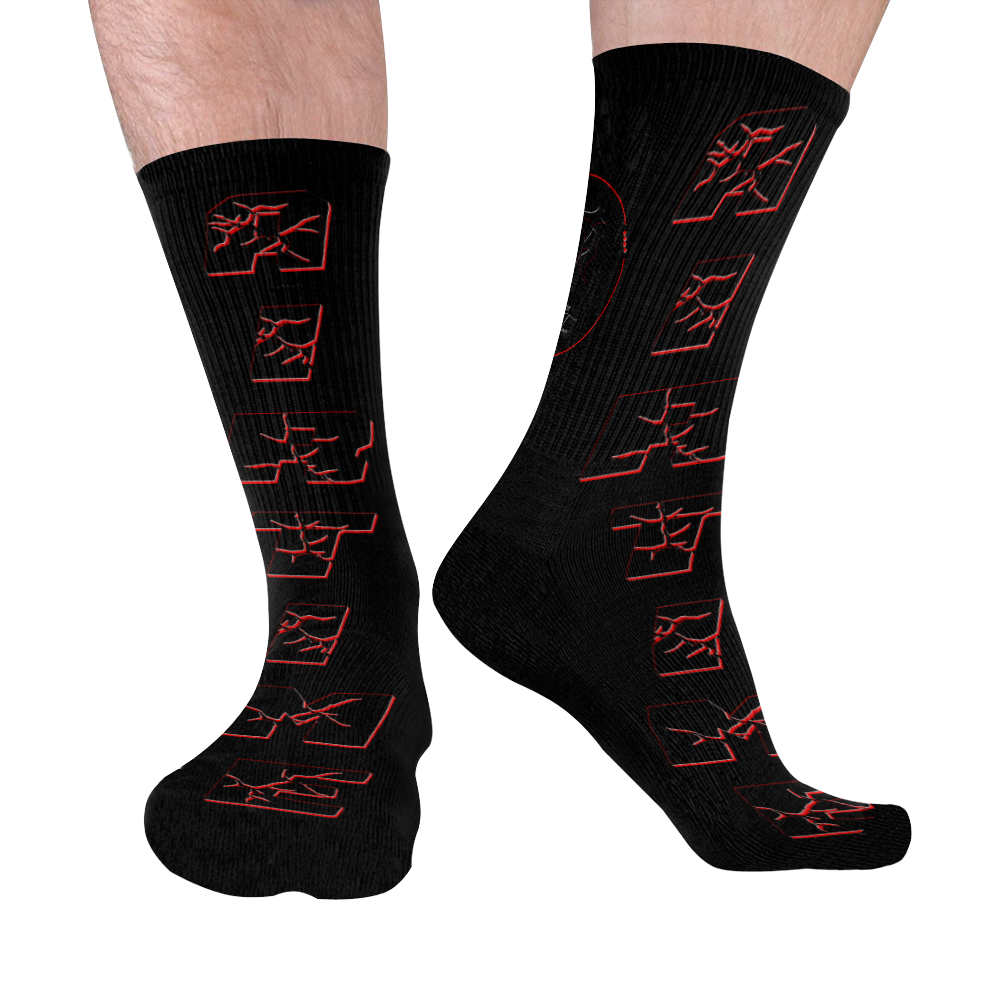 Socks-My Gaming Logo- Mid-Calf Socks (Black Sole)