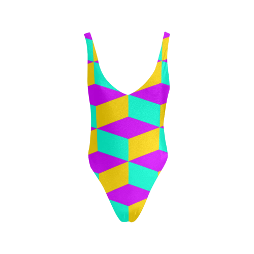 CUBES Sexy Low Back One-Piece Swimsuit (Model S09)