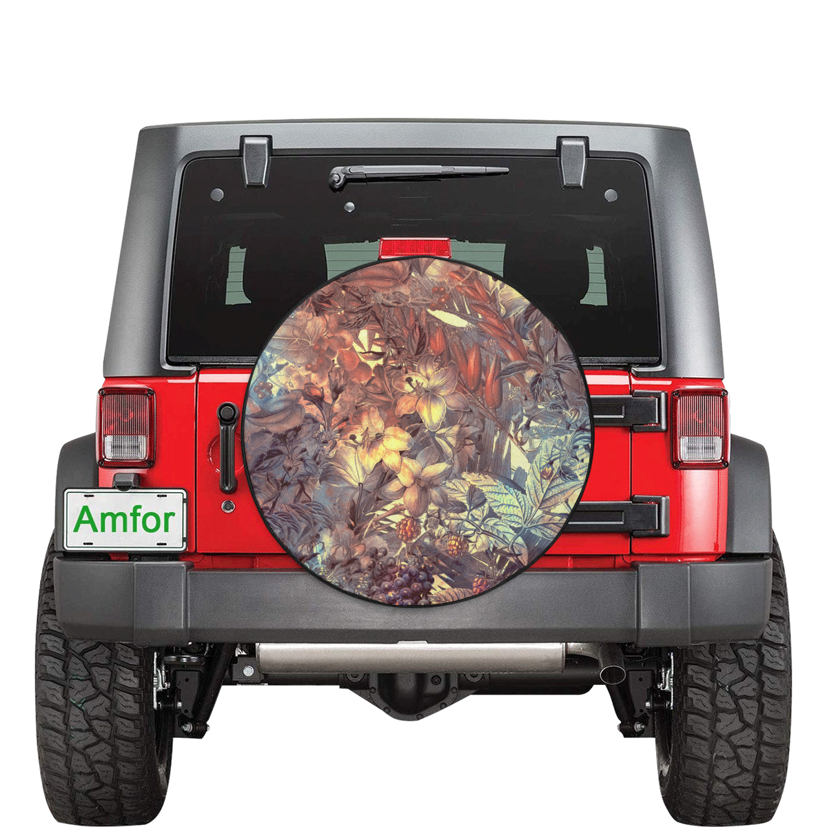 flowers #flowers #pattern 32 Inch Spare Tire Cover