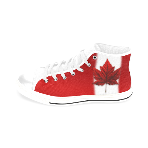 Canada Flag Sneakers Men's Large Men’s Classic High Top Canvas Shoes /Large Size (Model 017)