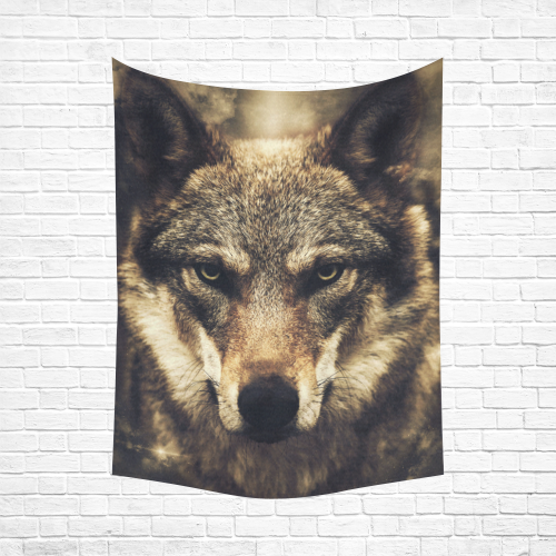 Wolf 2 Animal Nature Cotton Linen Wall Tapestry 60"x 80"