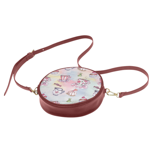Coffee and sweeets Round Sling Bag (Model 1647)