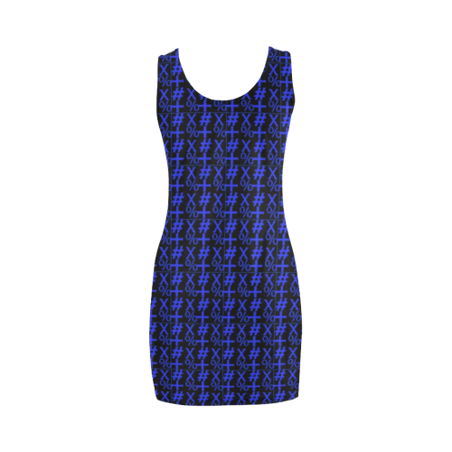 NUMBERS Collection Symbols Blue/Black Medea Vest Dress (Model D06)