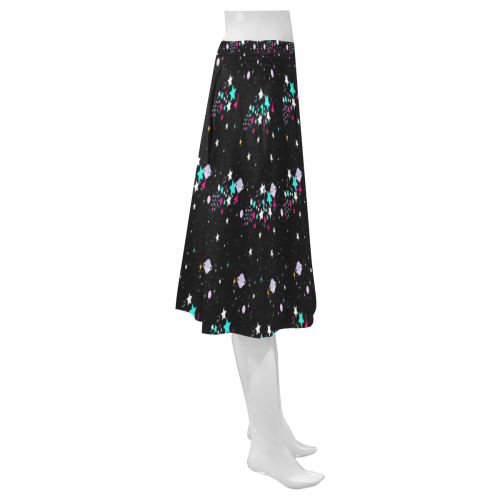 galaxy stars Mnemosyne Women's Crepe Skirt (Model D16)