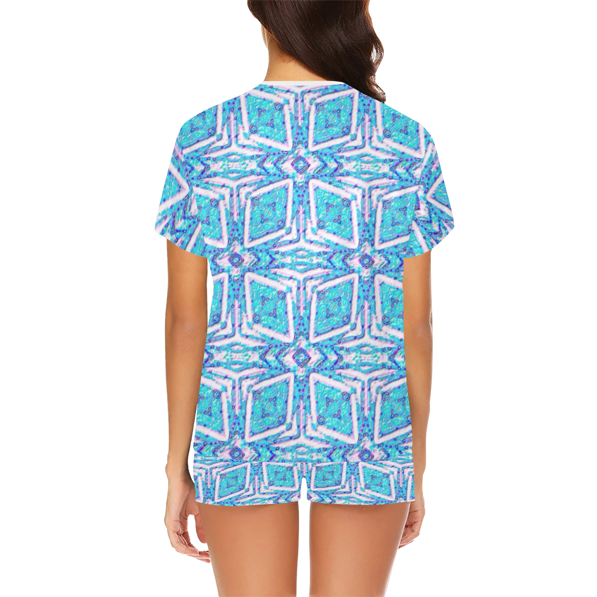 geometric doodle 1 Women's Short Pajama Set