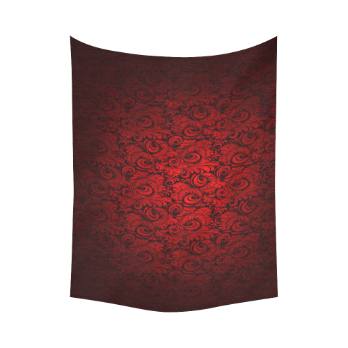Vintage Gothic Red Vampire Leaf Print Cotton Linen Wall Tapestry 60"x 80"