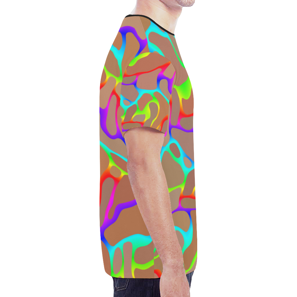 Colorful wavy shapes New All Over Print T-shirt for Men (Model T45)