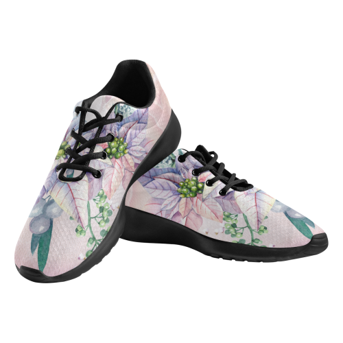 Wonderful flowers, watercolor Women's Athletic Shoes (Model 0200)