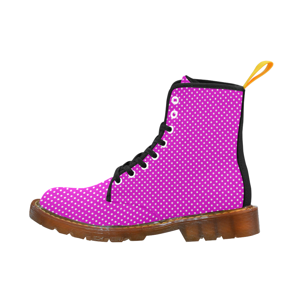 Pink polka dots Martin Boots For Women Model 1203H