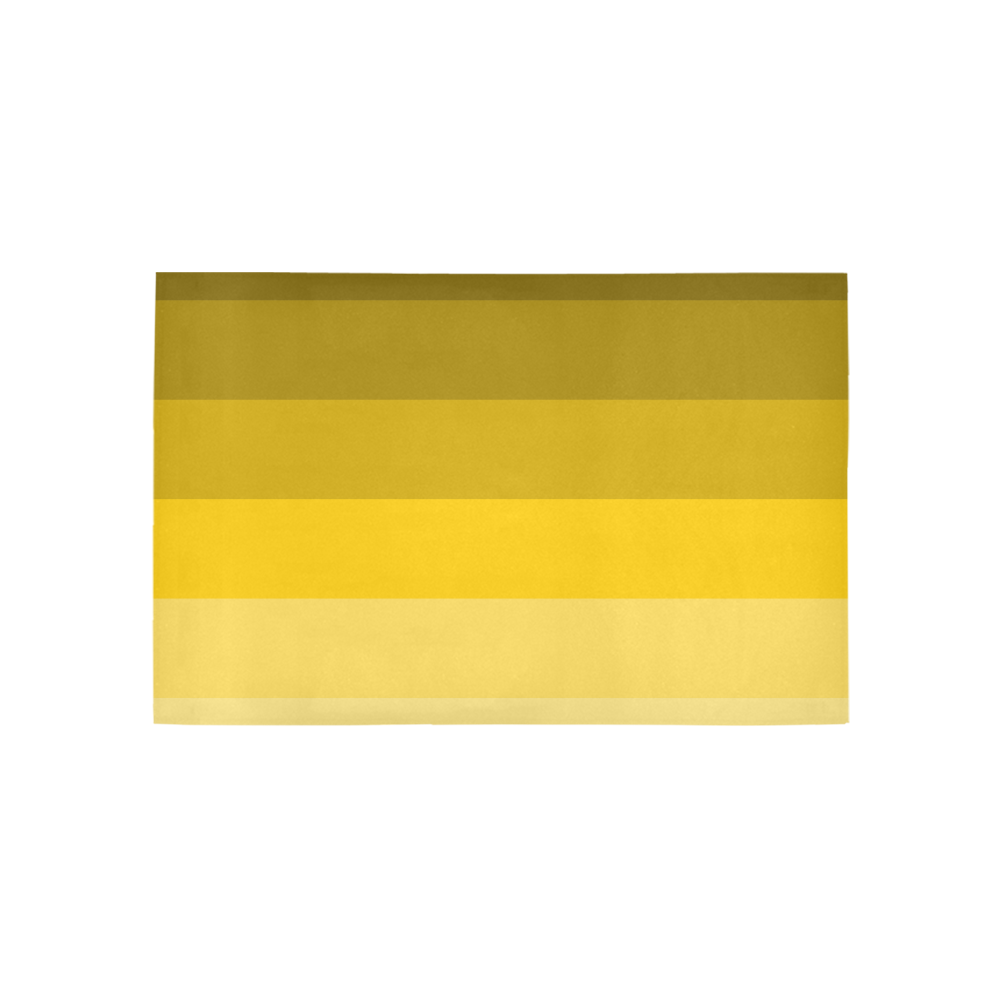 Green yellow stripes Area Rug 5'x3'3''