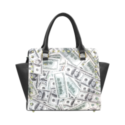 Cash Money / Hundred Dollar Bills Rivet Shoulder Handbag (Model 1645)