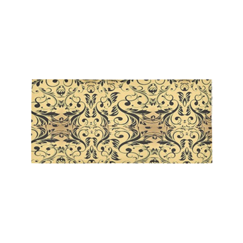golden background floral seamless rug area rug Area Rug 7'x3'3''