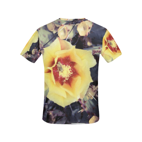 Cactus Flower All Over Print T-Shirt for Women (USA Size) (Model T40)