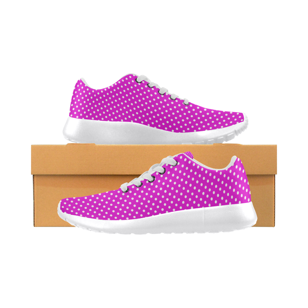 Pink polka dots Women’s Running Shoes (Model 020)