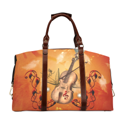 Music, violin with dove Classic Travel Bag (Model 1643) Remake