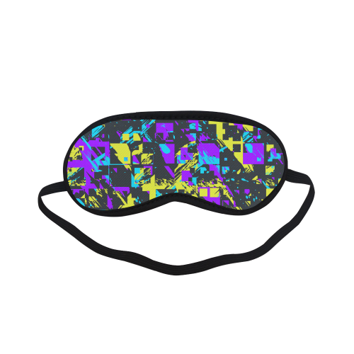 Purple yelllow squares Sleeping Mask