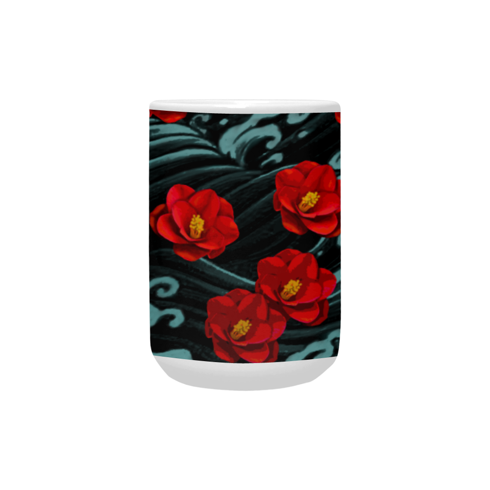 Kurosawa Camellias Custom Ceramic Mug (15OZ)