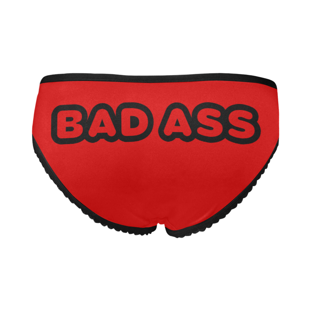 Bad Ass Back Black And Red Women's All Over Print Girl Briefs (Model L14)