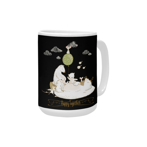 Happy Bear Family Custom Ceramic Mug (15OZ)