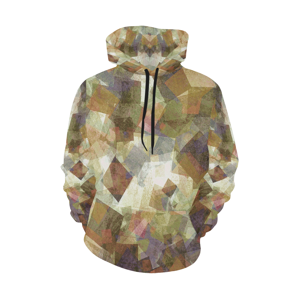 abstract squares All Over Print Hoodie for Women (USA Size) (Model H13)