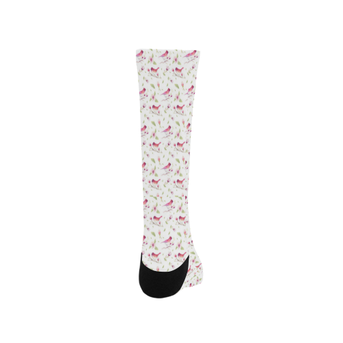 Lovely Pattern with Birds and Flowers Men's Custom Socks