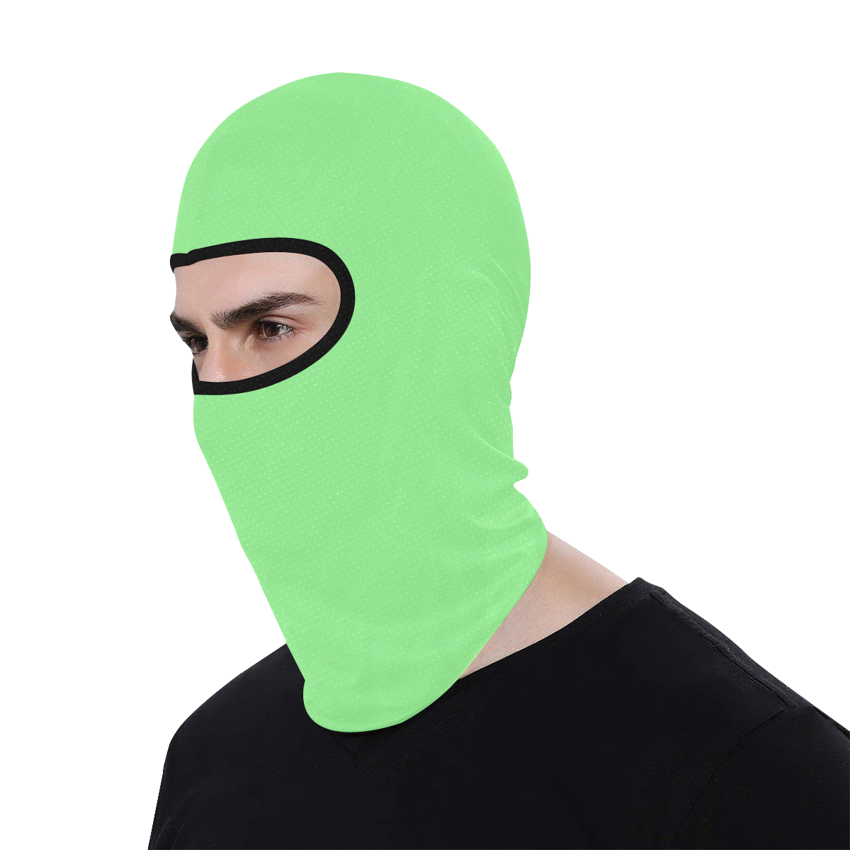 color pale green All Over Print Balaclava
