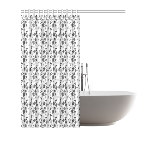 shower curtain -b&Wroses Shower Curtain 66"x72"