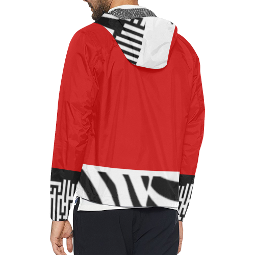 MXVCI RED Unisex All Over Print Windbreaker (Model H23)