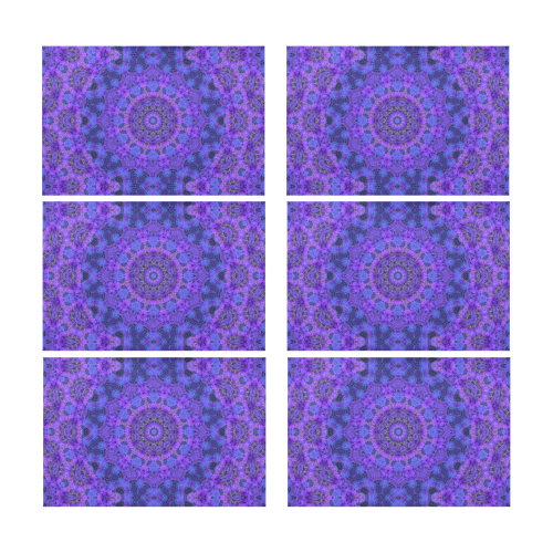 Mandala in Purple/Blue Placemat 12’’ x 18’’ (Set of 6)