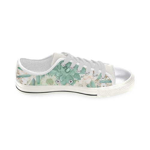 Luxury Greenery Shoes Women's Classic Canvas Shoes (Model 018)