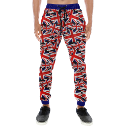 Union Jack British UK Flag - Blue Men's All Over Print Sweatpants/Large Size (Model L11)