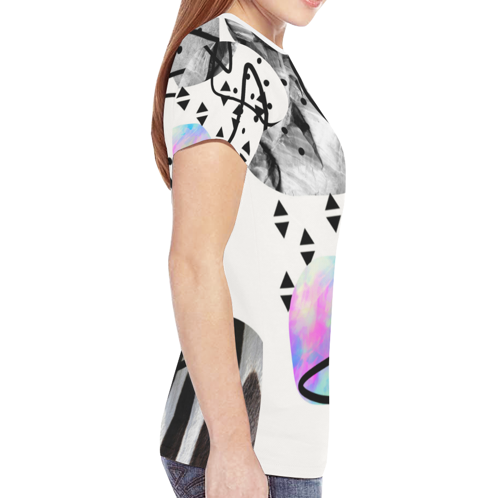minimal art New All Over Print T-shirt for Women (Model T45)